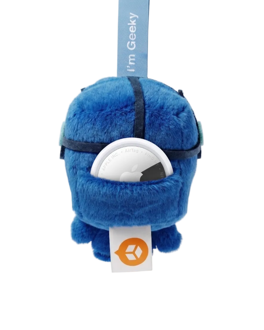 (Pre-Sale)Geeky Plush Keychain — with Hidden AirTag Pocket