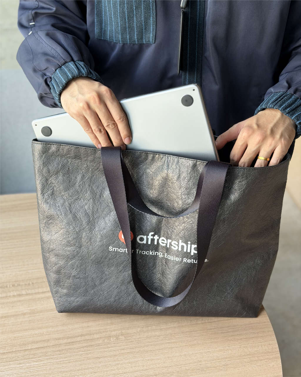 AfterShip Tyvek Tote Bag (Black)